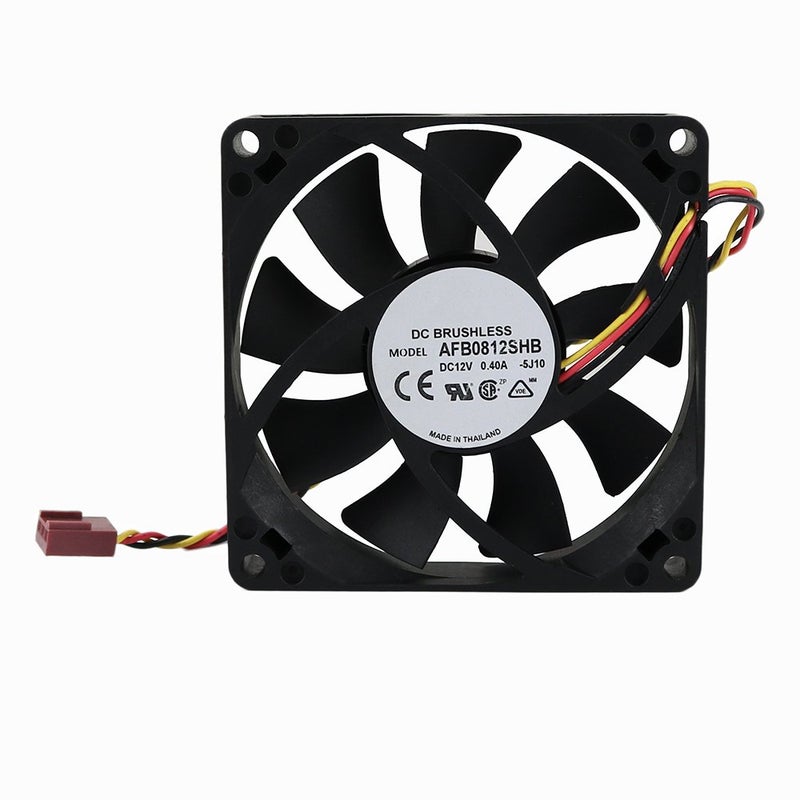 Twinkle Bay TwinkleBay 80x15mm Cooling Fan, Replace AFB0812SHB DC Brushless Cooling Fan, 80mm by 80mm by 15mm with TX3 Connector (DC12V 0.4A) - Image 1